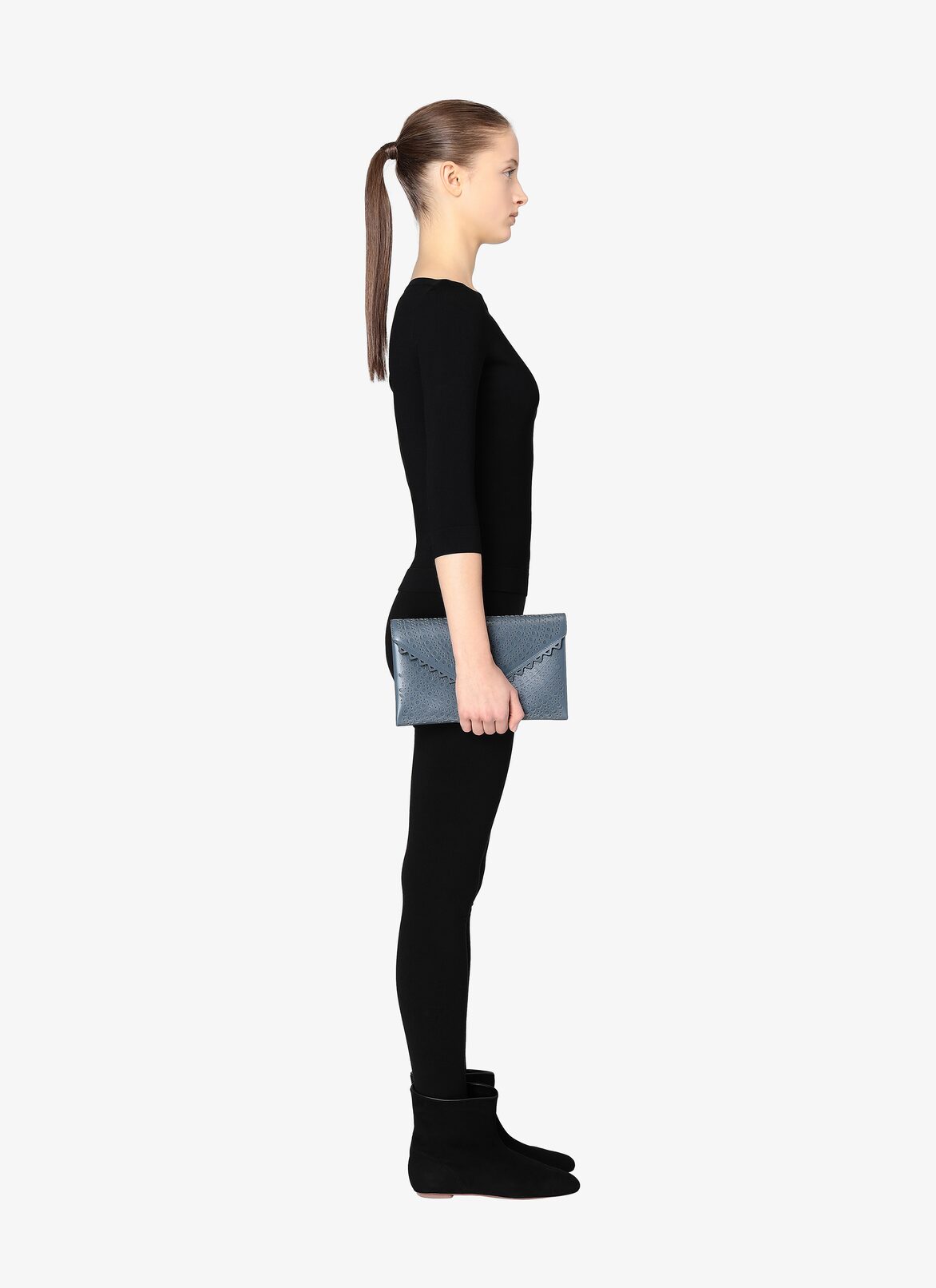POCKET CUIR LUX MINI NEW VIENNE BLUE RUSSIAN ALAÏA RUSSIAN BLUE  POCKET CUIR LUX MINI NEW VIENNE BLUE RUSSIAN